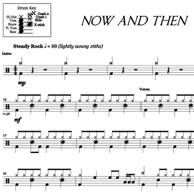 Now and Then - The Beatles - Full Drum Transcription / Drum Sheet Music - OnlineDrummer.com