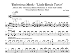 Little Rootie Tootie Thelonious Monk Full Drum Transcription / Drum Sheet Music Mari_DrumTranscriptions