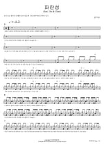 Blue Island (feat. 1ho & Chan) (파란섬 (feat. 1ho & Chan)) Gong Gi Nam (공기남) Full Drum Transcription / Drum Sheet Music COPYDRUM