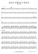 The World Wants to Know You, Lord (세상이 주를 알기 원하네) WELOVE Full Drum Transcription / Drum Sheet Music COPYDRUM