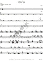 Showbiz Muse Full Drum Transcription / Drum Sheet Music COPYDRUM