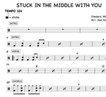 Stuck in the Middle with You Stealers Wheel Full Drum Transcription / Drum Sheet Music Sheets4Drummers