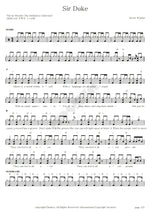 Sir Duke Stevie Wonder Full Drum Transcription / Drum Sheet Music COPYDRUM