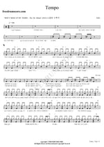 Tempo EXO (엑소) Full Drum Transcription / Drum Sheet Music COPYDRUM