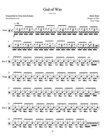 God of War Battle Beast Full Drum Transcription / Drum Sheet Music Jaslow Drum Sheets