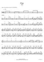 Fire Trix Full Drum Transcription / Drum Sheet Music COPYDRUM