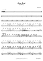 Drop Dead - Holly Humberstone and Olivia Rodrigo drum sheet music