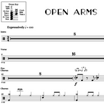 Open Arms Journey Full Drum Transcription / Drum Sheet Music OnlineDrummer.com