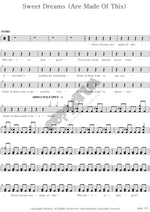 Sweet Dreams (Are Made Of This) Marilyn Manson Full Drum Transcription / Drum Sheet Music COPYDRUM