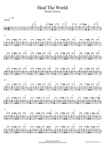 Heal the World Michael Jackson Full Drum Transcription / Drum Sheet Music COPYDRUM