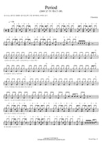 Period Chemistry Full Drum Transcription / Drum Sheet Music COPYDRUM