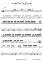 Smokin Out The Window Bruno Mars, Anderson .Paak, Silk Sonic Full Drum Transcription / Drum Sheet Music COPYDRUM