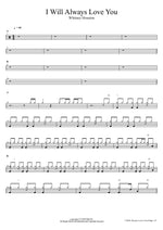 I Will Always Love You Whitney Houston Full Drum Transcription / Drum Sheet Music COPYDRUM