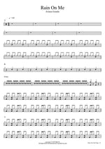 Rain on Me Ariana Grande Full Drum Transcription / Drum Sheet Music COPYDRUM