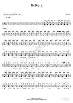 Robbers The 1975 Full Drum Transcription / Drum Sheet Music COPYDRUM