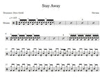 Stay Away Nirvana Full Drum Transcription / Drum Sheet Music Franki Bio