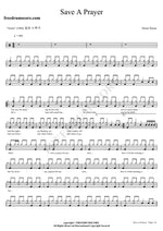 Save a Prayer Duran Duran Full Drum Transcription / Drum Sheet Music COPYDRUM