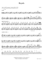 Royals (Royals) Park Young Jin (박영진) Full Drum Transcription / Drum Sheet Music COPYDRUM