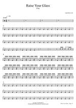 Raise Your Glass - Pink drum sheet music