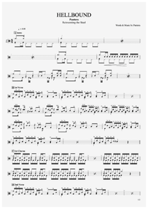 Hellbound - Pantera - Full Drum Transcription / Drum Sheet Music - AriaMus.com