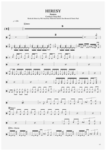 Heresy - Pantera - Full Drum Transcription / Drum Sheet Music - AriaMus.com