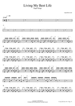 Living My Best Life - Paper Kings drum sheet music