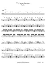 Tieduprightnow - Parcels drum sheet music