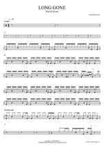 Long Gone - Patrick Hizon drum sheet music