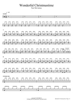 Wonderful Christmastime - Paul McCartney drum sheet music
