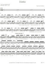 Zombie The Pretty Reckless Full Drum Transcription / Drum Sheet Music COPYDRUM