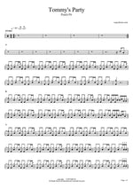 Tommy's Party - Peach Pit drum sheet music