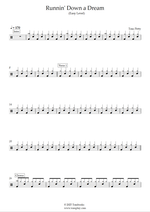 Runnin' Down a Dream - Tom Petty drum sheet music