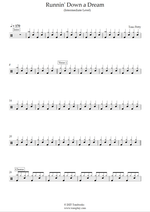 Runnin' Down a Dream - Tom Petty drum sheet music