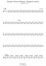Runnin' Down a Dream - Tom Petty drum sheet music