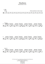 Heathens - Twenty One Pilots drum sheet music