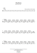 Heathens - Twenty One Pilots drum sheet music