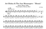 Mosaic Art Blakey & The Jazz Messengers Selection Drum Transcription / Drum Sheet Music Mari_DrumTranscriptions