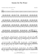 Smoke on the Water Deep Purple Full Drum Transcription / Drum Sheet Music COPYDRUM