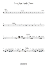 Every Rose Has Its Thorn - Poison drum sheet music