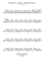 Message in a Bottle - The Police drum sheet music