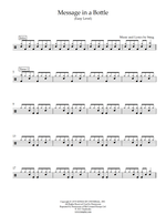 Message in a Bottle - The Police drum sheet music