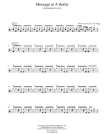 Message in a Bottle - The Police drum sheet music