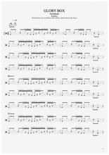 Glory Box - Portishead - Full Drum Transcription / Drum Sheet Music - AriaMus.com