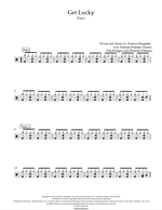 Get Lucky - Daft Punk drum sheet music
