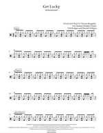 Get Lucky - Daft Punk drum sheet music
