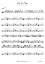 Die for You (Ariana Grande Remix) The Weeknd Full Drum Transcription / Drum Sheet Music COPYDRUM