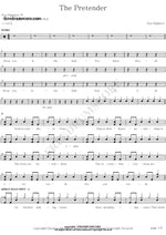 The Pretender Foo Fighters Full Drum Transcription / Drum Sheet Music COPYDRUM