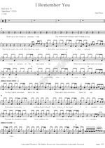 I Remember You Skid Row Full Drum Transcription / Drum Sheet Music COPYDRUM