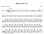 Baptism By Fire AC/DC Full Drum Transcription / Drum Sheet Music Franki Bio