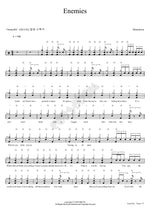 Enemies Shinedown Full Drum Transcription / Drum Sheet Music COPYDRUM